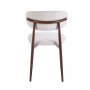 Matstol i beige tyg med valn�tsf�rgad stomme, 4-pack | Ingrid