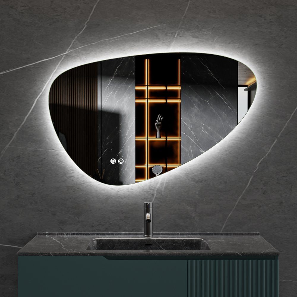 LED-spegel med Anti-fog funktion | dimbart ljus | 120x75 cm | Lyfco | Elegant design: Modern LED-spegel, perfekt för badrum