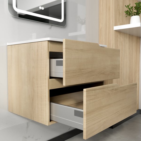 Badrumspaket 60 cm | LED-spegel med anti-fog & dimmer | MDF | Maja Badrumspaket 60 cm | LED-spegel med anti-fog & dimmer | MDF | Maja