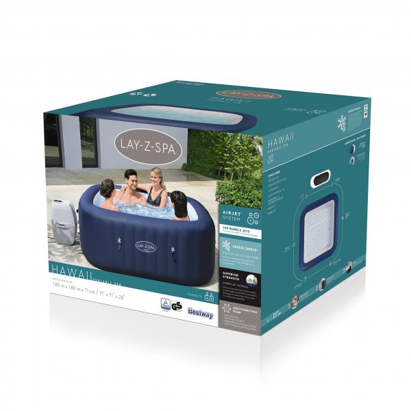 Lay-Z Spa Hawaii Airjet | Bestway uppblåsbart spabad 4-6 personer Lay-Z Spa Hawaii Airjet | Bestway uppblåsbart spabad 4-6 personer