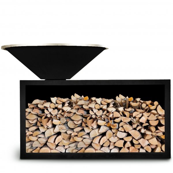 Vedeldad grill i cortenst�l | Lofsdalen - Svart