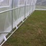 Tunnelvxthus 18m | Stlram med transparent PE-plastverdrag