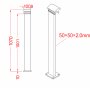 Slutstolpe 50x50x1070 mm | slt design | Linius