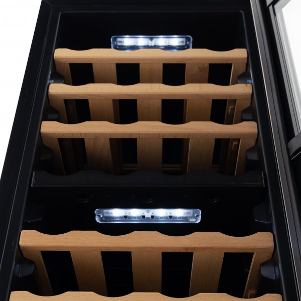 Vinkyl 2 temperaturzoner | 36 flaskor | Tystgende | 42cm bred