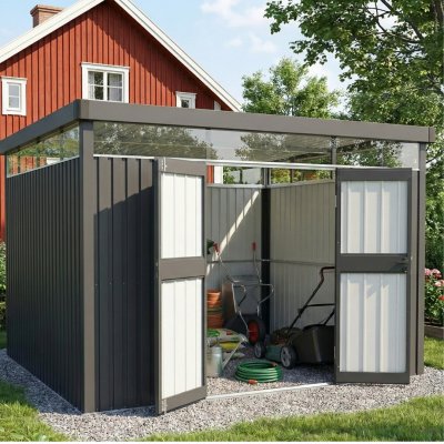 Förråd & redskapsbod 7,8 m² | Dubbla dörrar | Stål | 3x2,6 m