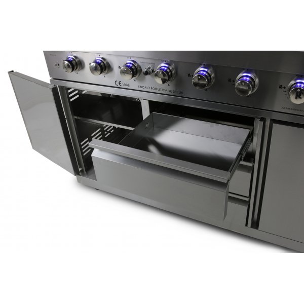 Stor rostfri gasolgrill/utekk med varmluftsfunktion | New Orleans