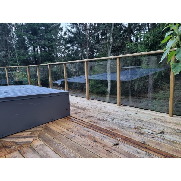 Glasr�cke / staket i klarglas | Flerpack