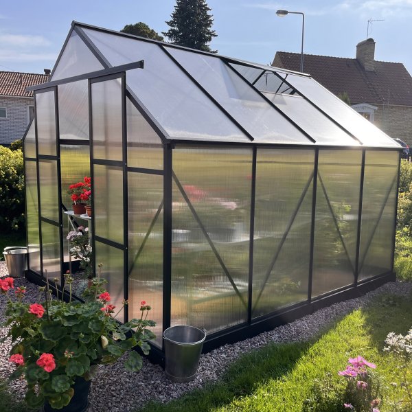 Växthus 7,2m² | 6mm Kanalplast | Hög odlingshöjd Växthus 7,2m² | 6mm Kanalplast | Hög odlingshöjd