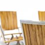 Stor rund trdgrdsgrupp i teak / rostfritt stl | Bord & 8 positionsstolar