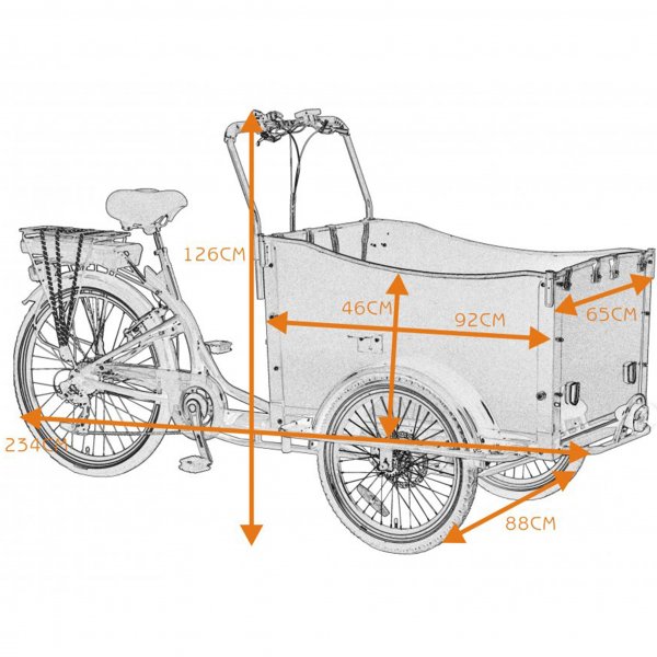 Ldcykel El | 6 vxlar | 250W - 12,8Ah Panasonic litiumbatteri - Svart