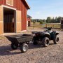 Transportvagn med tippfunktion | 300KG Lastkapacitet & terr�nghjul | Skjut & dragbar | Svart