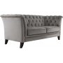 Chesterfieldsoffa Gr� Sammet | Eukalyptustr� & ben i gummitr� | Chesterfield
