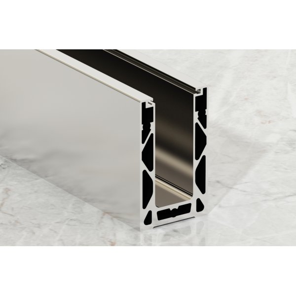 Stolpfritt glasrcke | 1m sektion | 12,76mm skerhetsglas | Julius