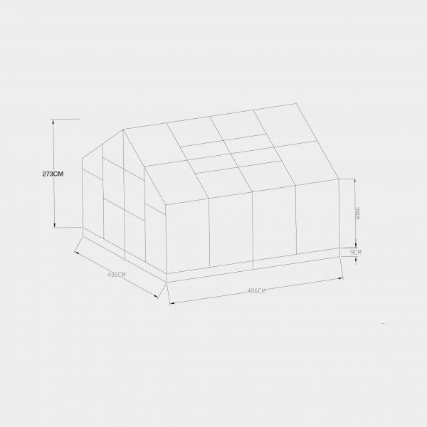 Premium glasväxthus 16,5m² | 5 års stormgaranti | 4mm säkerhetsglas Premium glasväxthus 16,5m² | 5 års stormgaranti | 4mm säkerhetsglas