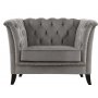 Chesterfieldf�t�lj Gr� Sammet | Eukalyptustr� & ben i gummitr� | Chesterfield