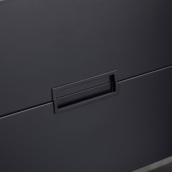 Badrumspaket | Kommod med handfat, högskåp och LED-spegel - Mattsvart Badrumspaket | Kommod med handfat, högskåp och LED-spegel - Mattsvart