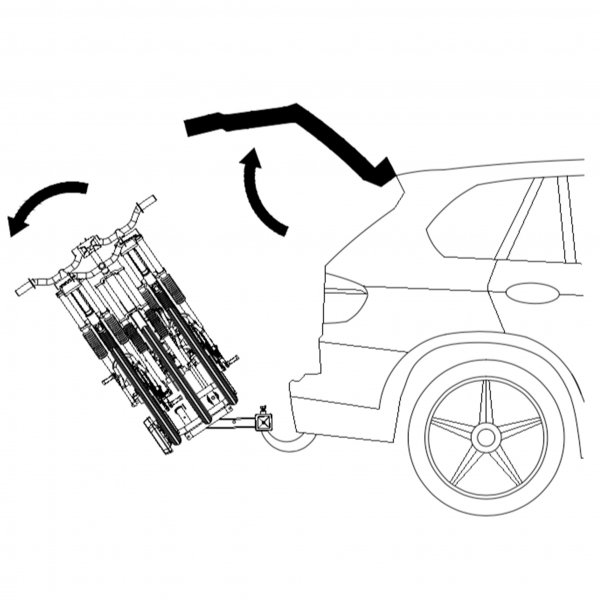 Cykelhllare bil med lyse | Fr 3 cyklar