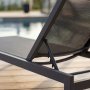 Solbädd i aluminium & textilene 2-pack | Justerbar solsäng för pool | Copacabana Svart Solbädd i aluminium & textilene 2-pack | Justerbar solsäng för pool | Copacabana Svart