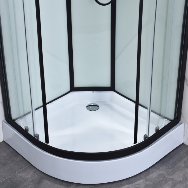 Komplett Duschkabin - Flera strållägen - Regndusch - Svart profil Komplett Duschkabin - Flera strållägen - Regndusch - Svart profil