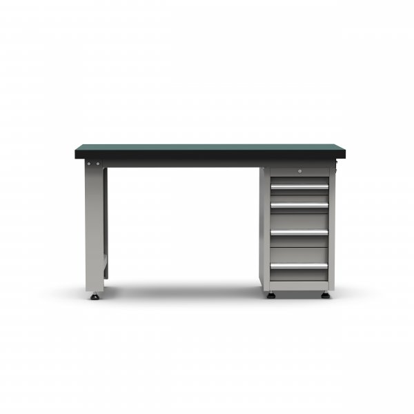 Arbetsbnk med lda i kallvalsat stl | 1500 mm | idealisk fr verkstad och industri