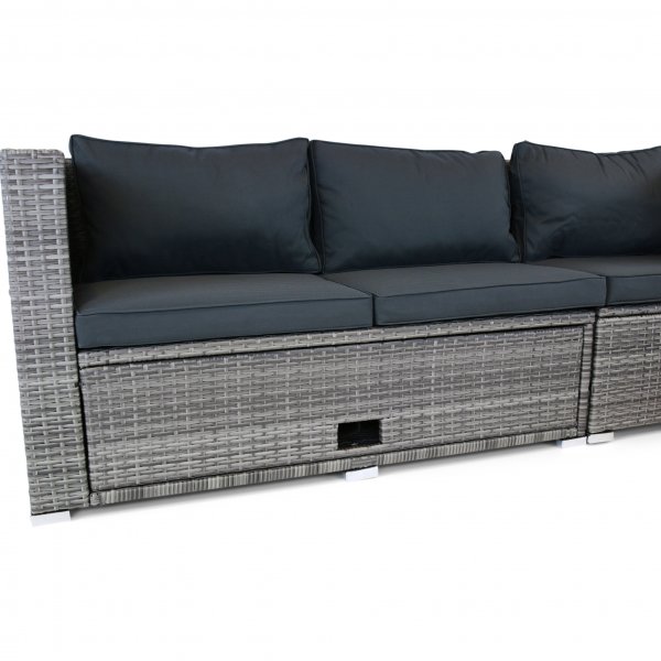 Exklusiv loungegrupp | Inbyggd förvaring | Grå konstrotting | Djursvik - FYNDVARA Exklusiv loungegrupp | Inbyggd förvaring | Grå konstrotting | Djursvik - FYNDVARA