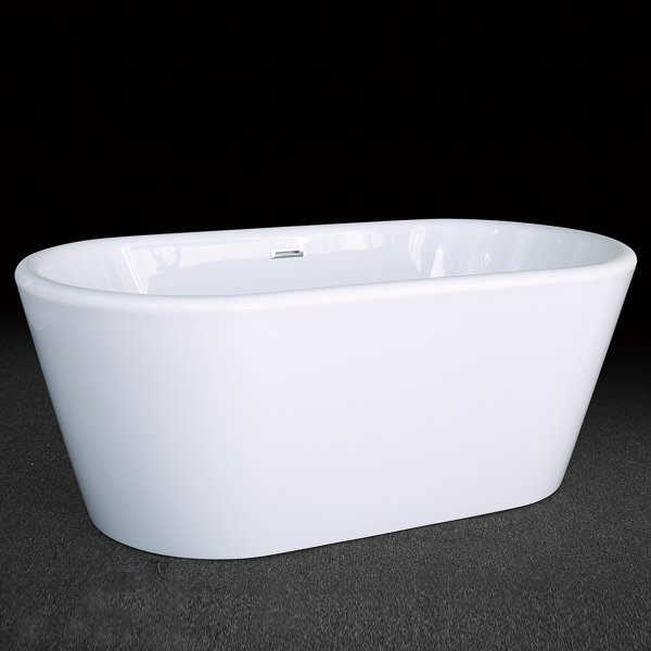 Frist�ende badkar 160cm | Lucite akryl | Rund design | A-05