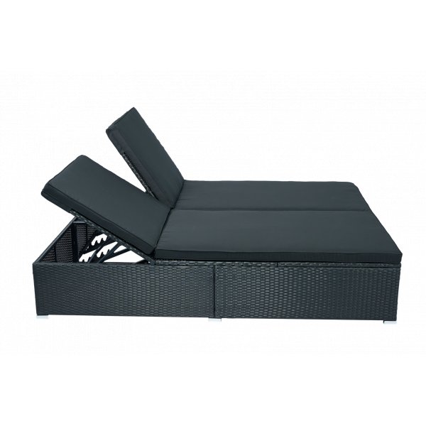 Sols�ng 200�160 cm � Extra bred sols�ng i svart | Glyxn�s