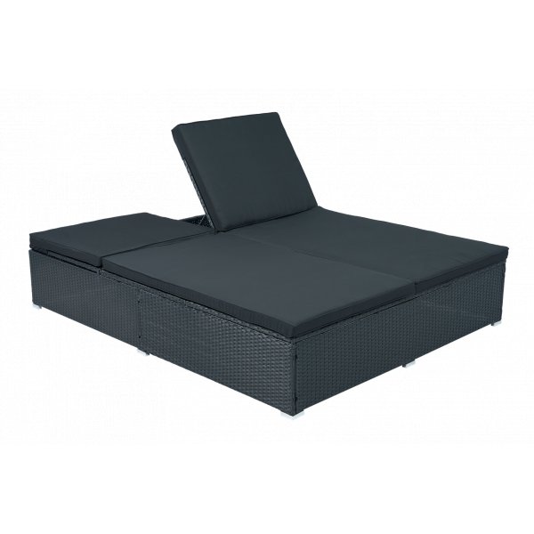 Sols�ng 200�160 cm � Extra bred sols�ng i svart | Glyxn�s