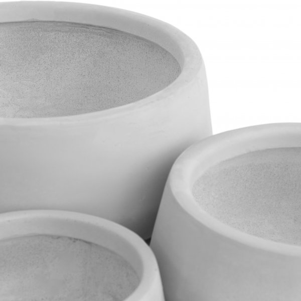 Fiberarmerade utekrukor | 3-pack | Ljusgr