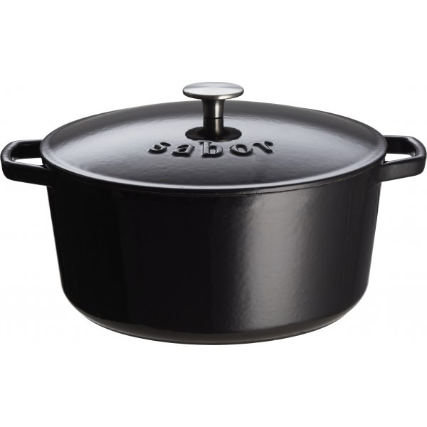 Sabor gjutjrnsgryta 4,4 L | Kvalitetsgryta fr alla hllar och ugn upp till 260C | Svart