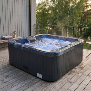 Spabad Zeus Blackline | 190x190cm | 4-6 personer | Balboa� & Lucite�