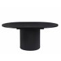 F�rl�ngningsbart runt matbord 140�180 cm i svartbetsad ek med plats f�r 6�8 personer | Astrid
