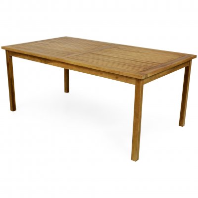 Rektangulärt teakbord i massiv teak 160 × 90 cm | Matbord för uteplats & uterum
