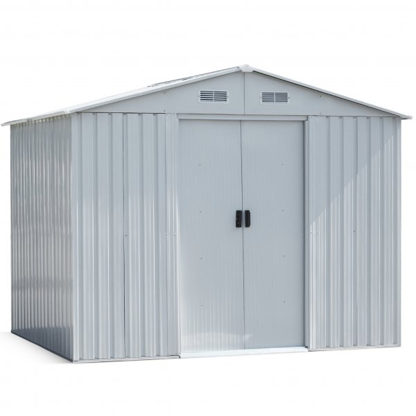 Frrd och redskapsbod 5,3m | Skjutdrr | Med bas | Vit