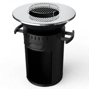 Eldstad med stekhäll och grill | 58 cm fire pit | Svart Eldstad med stekhäll och grill | 58 cm fire pit | Svart