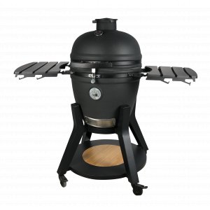 21" Pro Kamado Grill | Keramisk kolgrill Ø54 cm med termometer och sidobord 21" Pro Kamado Grill | Keramisk kolgrill Ø54 cm med termometer och sidobord