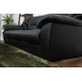 3-sitssoffa Svart | Konstl�der & eukalyptustr� | Dominic