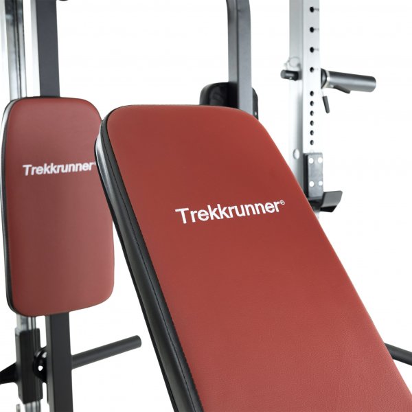 Skivstångsställning med träningsbänk Skivstångsställning med träningsbänk