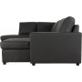 U-soffa | Divan, �ppet avslut & kallskum | Solna Gr�/Svart PU