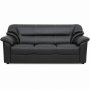 3-sitssoffa Svart | Konstl�der & eukalyptustr� | Dominic