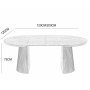 F�rl�ngningsbart runt matbord 120�200 cm i ek med plats f�r 4�10 personer | Crossby