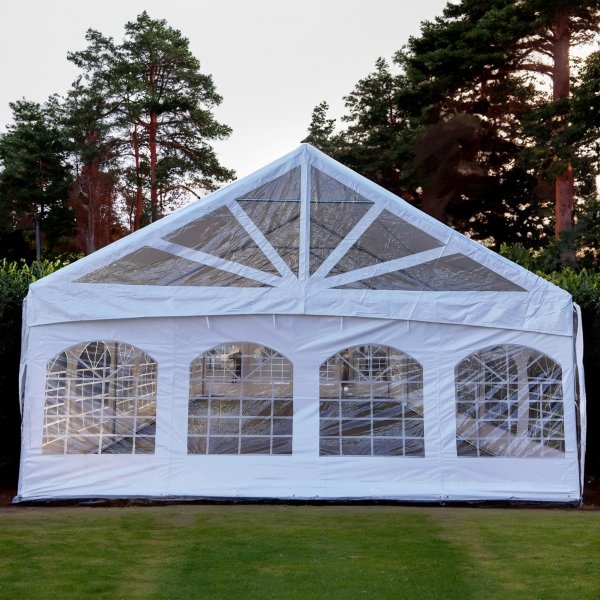 Stort partytält 6x6m | Vattentät, eldsäker och UV-behandlad PVC Stort partytält 6x6m | Vattentät, eldsäker och UV-behandlad PVC