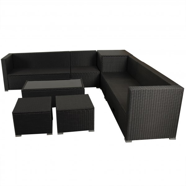 Exklusiv loungegrupp | Inbyggd förvaring | Svart konstrotting | Djursvik 2024 Exklusiv loungegrupp | Inbyggd förvaring | Svart konstrotting | Djursvik 2024