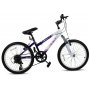 Barncykel 20\\\" - 6 vxlar - Lila/vit