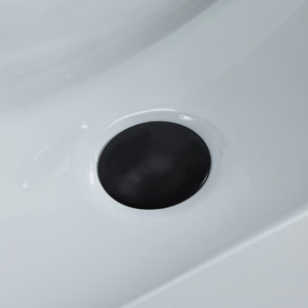 Kommod 80cm | Rund LED-spegel med dimmer | Svart blandare Kommod 80cm | Rund LED-spegel med dimmer | Svart blandare