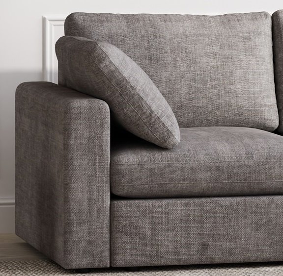 Falkenberg Divansoffa | Vändbar Divan & Pocketfjädrar | Stor Soffa i Grått Tyg 296 cm Falkenberg Divansoffa | Vändbar Divan & Pocketfjädrar | Stor Soffa i Grått Tyg 296 cm