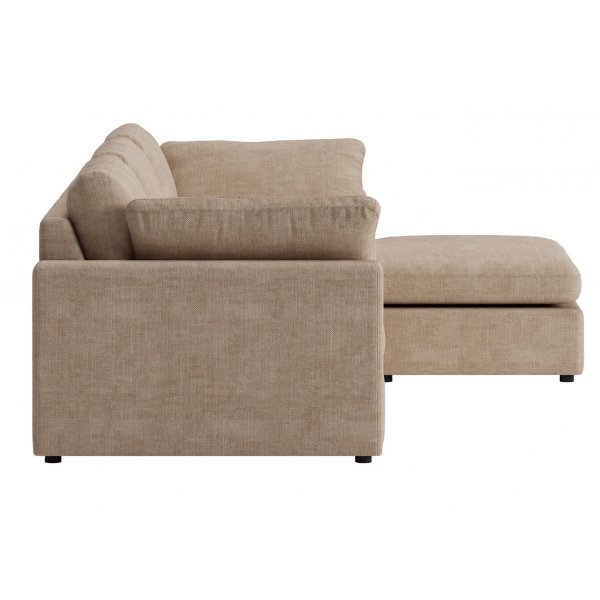 Moby divansoffa m�rkbeige | Lyxig soffa med v�ndbar divan och pocketfj�drar