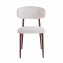 Matstol i beige tyg med valn�tsf�rgad stomme, 4-pack | Ingrid