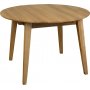 F�rl�ngningsbart runt matbord �110-160 cm i oljad ek | Genova