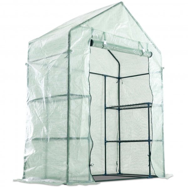 Litet plastväxthus 1m² | Stålram med PE-plastöverdrag Litet plastväxthus 1m² | Stålram med PE-plastöverdrag